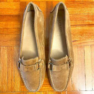 J.Crew Women’s Suede Driving Loafers Moccasins Tan- size 8